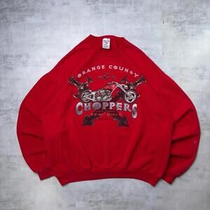 Vintage Orange County Choppers Grunge Biker Crewneck Sweater